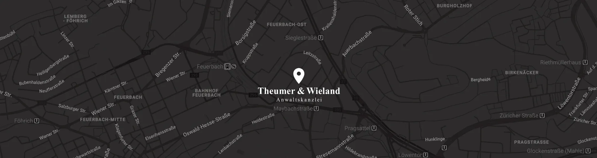 Anfahrt Theumer & Wieland Anwaltskanzlei Stuttgart